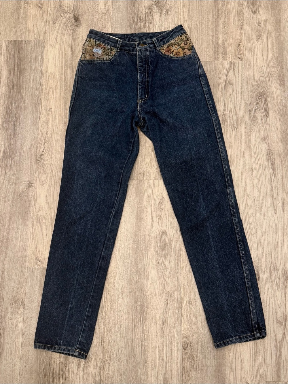 Vintage La Cetch Jeanswear USA Floral Pocket High Rise Mom Jeans Size 5